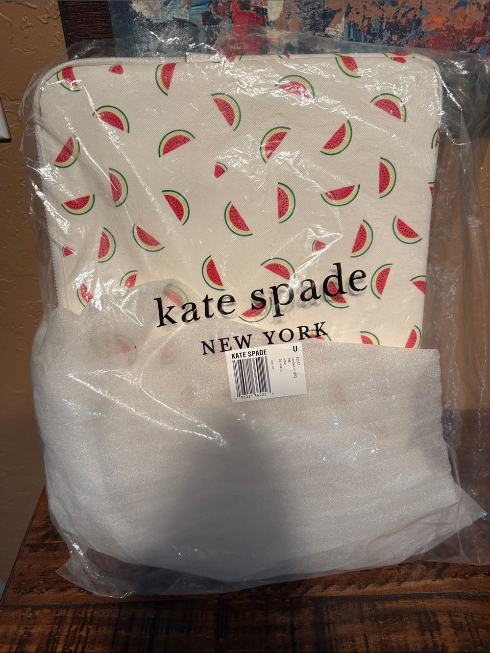kate spade NWT  Cream Watermelon Print Leather Laptop Case MSRP $110 I - Picture 8 of 8